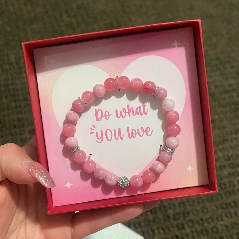 Pink Beaded Bracelet
